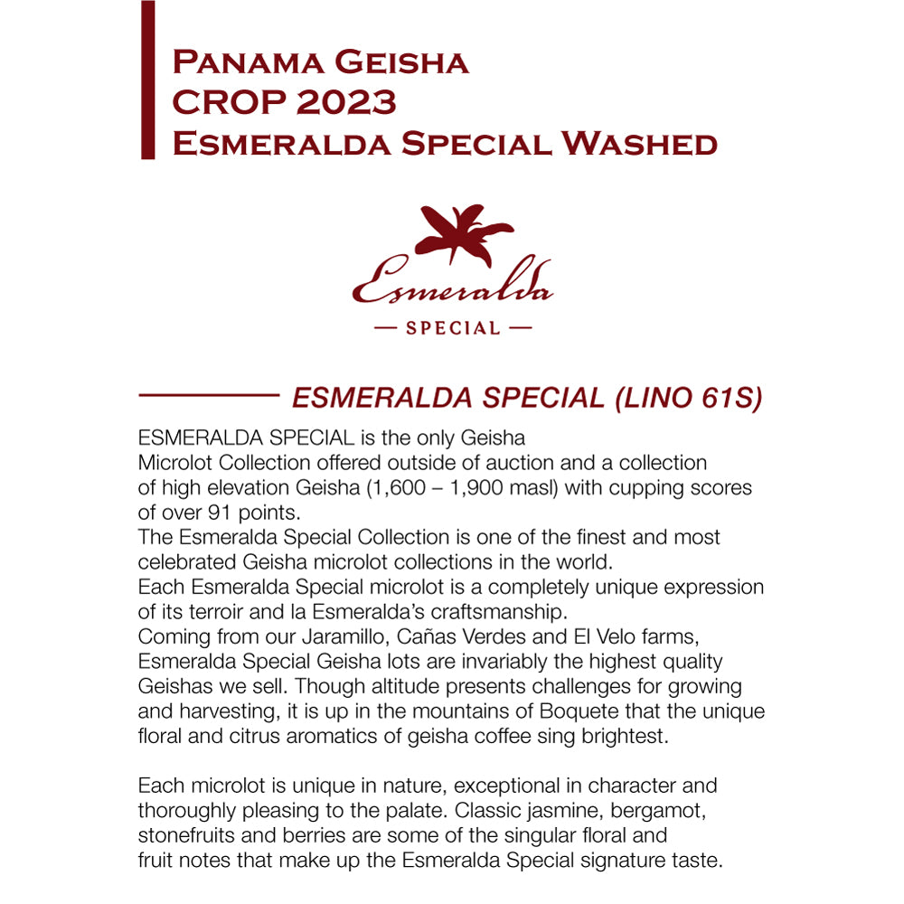 Panama Geisha Special